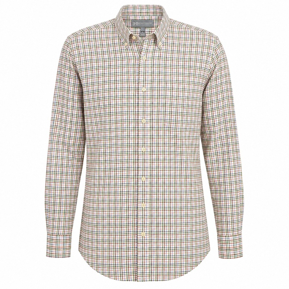 Hickey Freeman Old Money Plaid Button Down Shirt Mens Size L Grandpacore Preppy